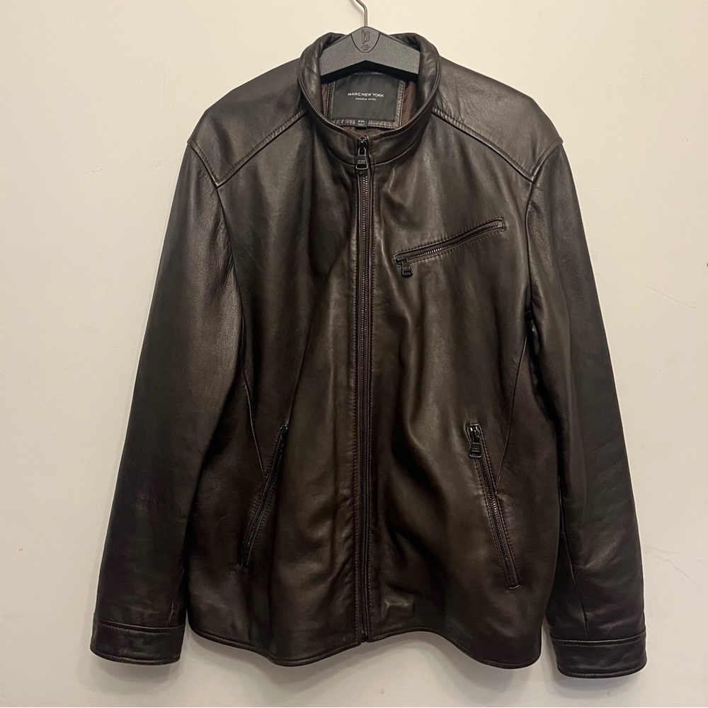 Andrew Marc New York Men’s Dark Brown 100% Leather Jacket
